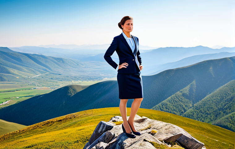 진정성 탐색 과정에서의 성찰적 질문 - **Authentic Joy:** A fully clothed artist in a comfortable, casual outfit, painting outdoors in a vi...